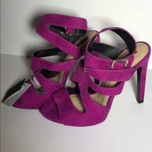 Zara Suede heeled sandals